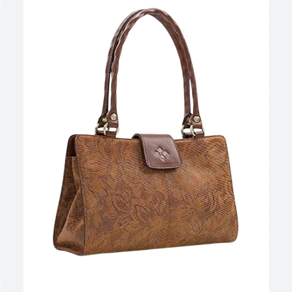 Patricia Nash Napa Etched Floral Collection Rienzo Satchel Bag
